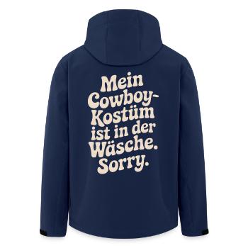 Cowboy Kostüm Ist In Der Wäsche Fasching Karneval - Recycelte Männer Softshell-Jacke von Stanley/Stella - Navy - Hinten - AI Model Male 185 light (185cm)