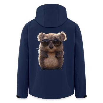 Wombat Australien Beuteltier Süßer Wombat - Recycelte Männer Softshell-Jacke von Stanley/Stella - Navy - Hinten - AI Model Male 185 light (185cm)