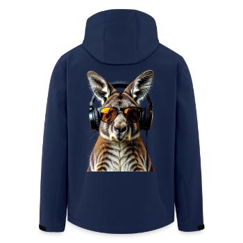 Wallaby Australien Outback Wildes Süßes Känguru - Recycelte Männer Softshell-Jacke von Stanley/Stella - Navy - Hinten - AI Model Male 185 light (185cm)