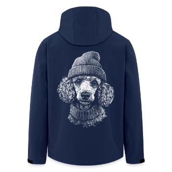 Caniche Caniche Chapeau Chien Chien Caniche miniature - Veste softshell homme en polyester recyclé Stanley/Stella - marine - Dos - AI Model Male 185 light (185cm)