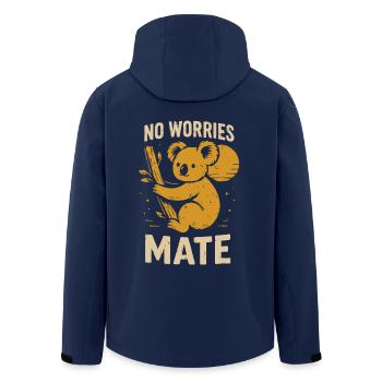 No stress, buddy - Men’s Recycled Softshell Jacket by Stanley/Stella - navy - Back - AI Model Male 185 light (185cm)