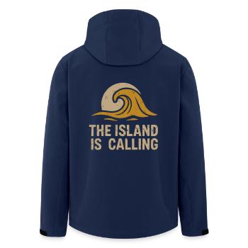 Die Insel ruft - Recycelte Männer Softshell-Jacke von Stanley/Stella - Navy - Hinten - AI Model Male 185 light (185cm)