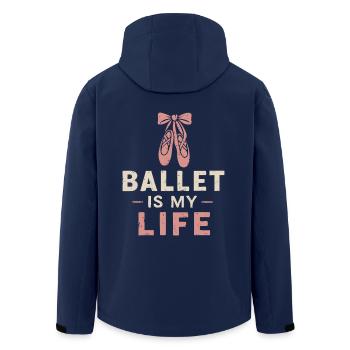 Ballet is my life - Men’s Recycled Softshell Jacket by Stanley/Stella - navy - Back - AI Model Male 185 light (185cm)