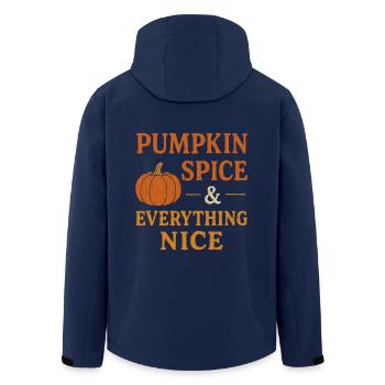 Pumpkin Spice & Everything That Is Beautiful - Men’s Recycled Softshell Jacket by Stanley/Stella - navy - Back - AI Model Male 185 light (185cm)