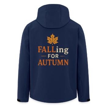 In love with autumn - Men’s Recycled Softshell Jacket by Stanley/Stella - navy - Back - AI Model Male 185 light (185cm)