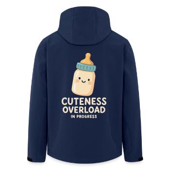 Cuteness Overload in Progress - Men’s Recycled Softshell Jacket by Stanley/Stella - navy - Back - AI Model Male 185 light (185cm)