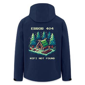 Error 404 WiFi Not Found Bushcraft Gaming - Men’s Recycled Softshell Jacket by Stanley/Stella - navy - Back - AI Model Male 185 light (185cm)