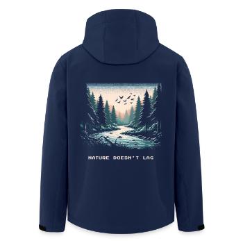 La nature n’est pas à la traîne du dicton Bushcraft - Veste softshell homme en polyester recyclé Stanley/Stella - marine - Dos - AI Model Male 185 light (185cm)