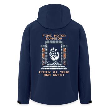 Ergotherapie Feinmotorik Handtraining Retro Pixel - Recycelte Männer Softshell-Jacke von Stanley/Stella - Navy - Hinten - AI Model Male 185 light (185cm)