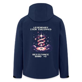 Occupational Therapy Theraband Training Healing Retro - Men’s Recycled Softshell Jacket by Stanley/Stella - navy - Back - AI Model Male 185 light (185cm)