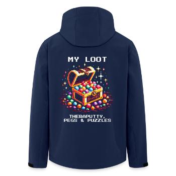 Occupational Therapy Loot Therapy Putty Puzzles Retro - Men’s Recycled Softshell Jacket by Stanley/Stella - navy - Back - AI Model Male 185 light (185cm)