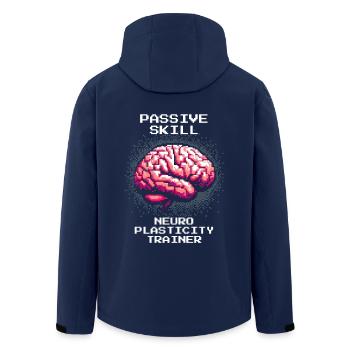 Occupational Therapy Neuroplasticity Trainer Retro Pixel - Men’s Recycled Softshell Jacket by Stanley/Stella - navy - Back - AI Model Male 185 light (185cm)