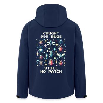 Bug Humor Retro Pixel Art Gaming Nerd Insects - Men’s Recycled Softshell Jacket by Stanley/Stella - navy - Back - AI Model Male 185 light (185cm)