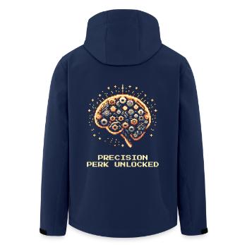 Precision Perk Unlocks Precision Mechanics Skill Point - Men’s Recycled Softshell Jacket by Stanley/Stella - navy - Back - AI Model Male 185 light (185cm)