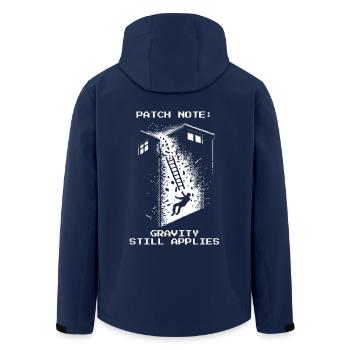 Chimney Sweep Gravity Roof Retro Pixel Art - Men’s Recycled Softshell Jacket by Stanley/Stella - navy - Back - AI Model Male 185 light (185cm)