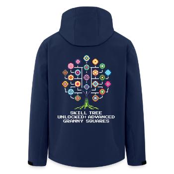 Skill Tree: Granny Squares | Häkeln - Recycelte Männer Softshell-Jacke von Stanley/Stella - Navy - Hinten - AI Model Male 185 light (185cm)