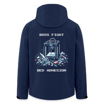Mastering bed adhesion | 3D Printing Calibration - Men’s Recycled Softshell Jacket by Stanley/Stella - navy - Back - AI Model Male 185 light (185cm)