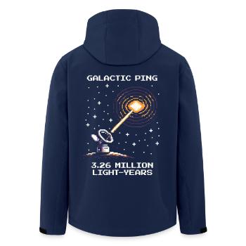 Galactic Distance | Light Years Astronomy Stars - Men’s Recycled Softshell Jacket by Stanley/Stella - navy - Back - AI Model Male 185 light (185cm)