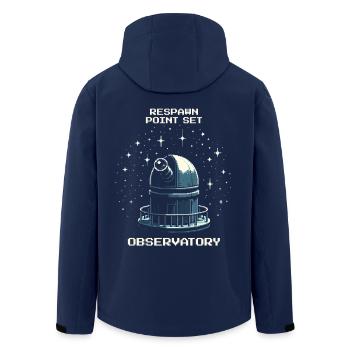 Respawn Point: Observatory | Astronomy Observation - Men’s Recycled Softshell Jacket by Stanley/Stella - navy - Back - AI Model Male 185 light (185cm)