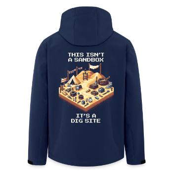 Kein Sandbox Spiel | Archäologie Grabungsstätte - Recycelte Männer Softshell-Jacke von Stanley/Stella - Navy - Hinten - AI Model Male 185 light (185cm)