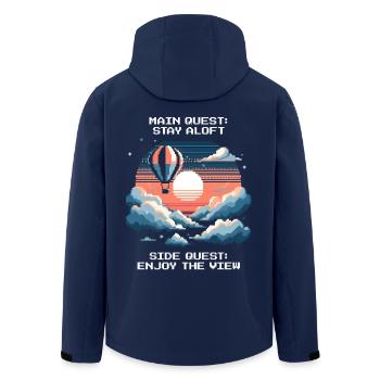 Balloon Ride Sky Adventure Aviation Thermals - Men’s Recycled Softshell Jacket by Stanley/Stella - navy - Back - AI Model Male 185 light (185cm)