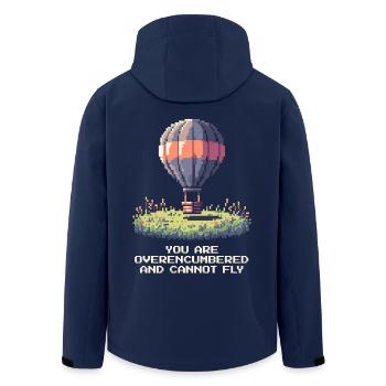 Overloaded – no flight possible | Balloon Thermals - Men’s Recycled Softshell Jacket by Stanley/Stella - navy - Back - AI Model Male 185 light (185cm)