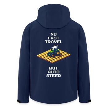 Pas de voyage rapide | Autosteer activé - Veste softshell homme en polyester recyclé Stanley/Stella - marine - Dos - AI Model Male 185 light (185cm)