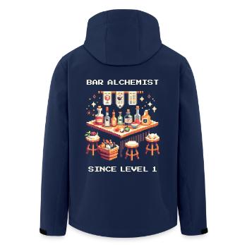 Bar Alchemist | Mixology active since level 1 - Men’s Recycled Softshell Jacket by Stanley/Stella - navy - Back - AI Model Male 185 light (185cm)