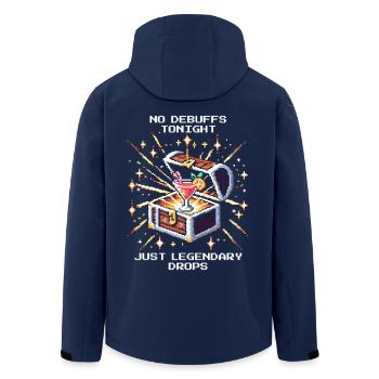 Legendäre Drinks | Keine Debuffs, nur Crits - Recycelte Männer Softshell-Jacke von Stanley/Stella - Navy - Hinten - AI Model Male 185 light (185cm)