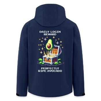 Login Bonus: Perfect Avocado | Daily Snack XP - Men’s Recycled Softshell Jacket by Stanley/Stella - navy - Back - AI Model Male 185 light (185cm)