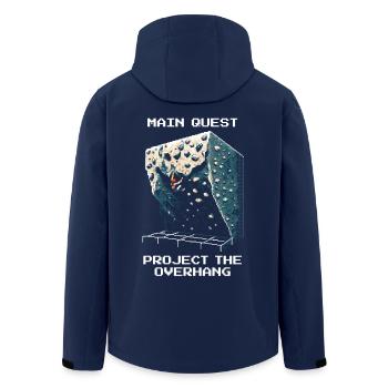 Projet : Porte-à-faux | Bloc Pixel Art - Veste softshell homme en polyester recyclé Stanley/Stella - marine - Dos - AI Model Male 185 light (185cm)