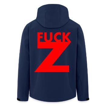 Fuck z - Men’s Recycled Softshell Jacket by Stanley/Stella - navy - Back - AI Model Male 185 light (185cm)