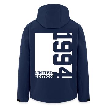 32. GEBURTSTAG LIMITED EDITION 1994 - Recycelte Männer Softshell-Jacke von Stanley/Stella - Navy - Hinten - AI Model Male 185 light (185cm)