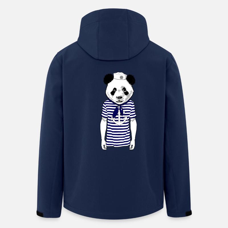 Panda Seemann - Recycelte Männer Softshell-Jacke von Stanley/Stella - Navy