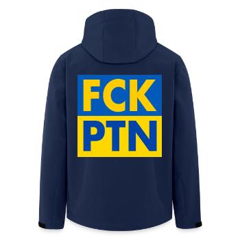 Fck ptn - Men’s Recycled Softshell Jacket by Stanley/Stella - navy - Back - AI Model Male 185 light (185cm)