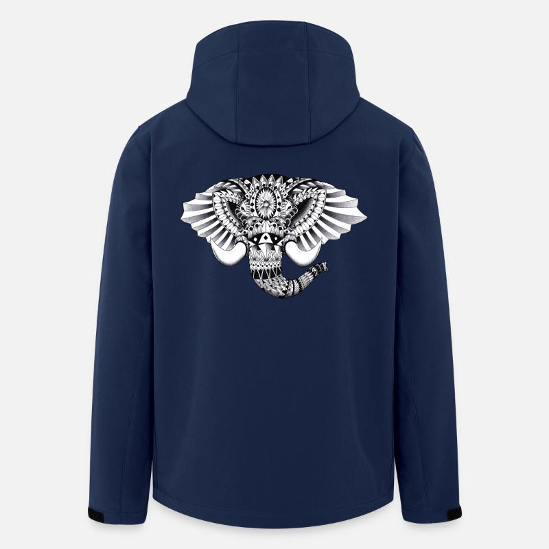 Ornement Elephant Dessin - Veste softshell homme en polyester recyclé Stanley/Stella - marine
