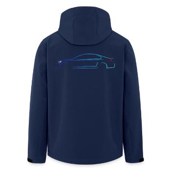 Car Silhouette Sports Car Design - Men’s Recycled Softshell Jacket by Stanley/Stella - navy - Back - AI Model Male 185 light (185cm)