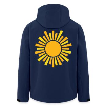 Sonnenschein - Recycelte Männer Softshell-Jacke von Stanley/Stella - Navy - Hinten - AI Model Male 185 light (185cm)
