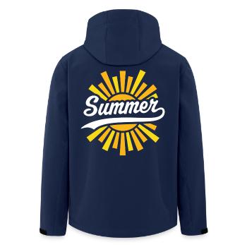 Sommersonne - Recycelte Männer Softshell-Jacke von Stanley/Stella - Navy - Hinten - AI Model Male 185 light (185cm)
