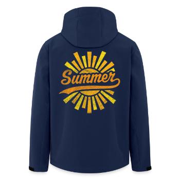 Sommersonne - Recycelte Männer Softshell-Jacke von Stanley/Stella - Navy - Hinten - AI Model Male 185 light (185cm)