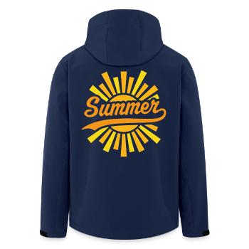 Sommersonne - Recycelte Männer Softshell-Jacke von Stanley/Stella - Navy - Hinten - AI Model Male 185 light (185cm)