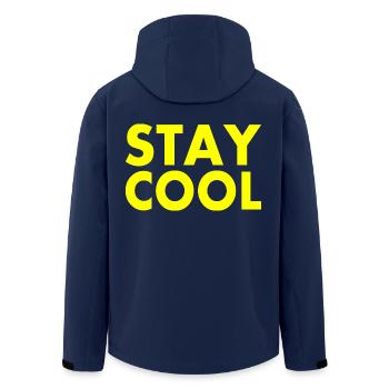 Stay cool - Men’s Recycled Softshell Jacket by Stanley/Stella - navy - Back - AI Model Male 185 light (185cm)