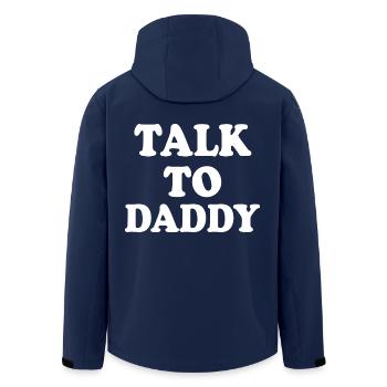 Talk to daddy - Men’s Recycled Softshell Jacket by Stanley/Stella - navy - Back - AI Model Male 185 light (185cm)