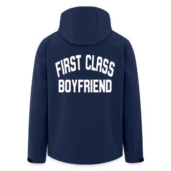 First Class Boyfriend - Men’s Recycled Softshell Jacket by Stanley/Stella - navy - Back - AI Model Male 185 light (185cm)