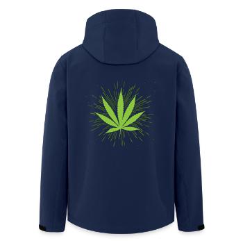 Cannabis Weed Hemp THC CBD 420 marijuana plant - Men’s Recycled Softshell Jacket by Stanley/Stella - navy - Back - AI Model Male 185 light (185cm)