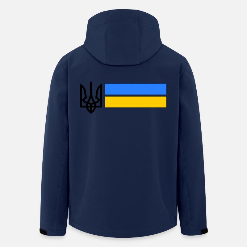 Ukraine - Recycelte Männer Softshell-Jacke von Stanley/Stella - Navy