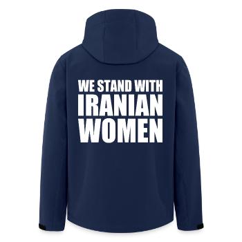 We stand with iranian women - Recycelte Männer Softshell-Jacke von Stanley/Stella - Navy - Hinten - AI Model Male 185 light (185cm)
