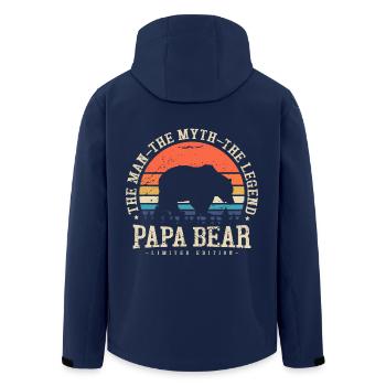 Papa Ours - Veste softshell homme en polyester recyclé Stanley/Stella - marine - Dos - AI Model Male 185 light (185cm)