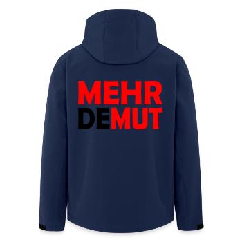 Demut - Recycelte Männer Softshell-Jacke von Stanley/Stella - Navy - Hinten - AI Model Male 185 light (185cm)
