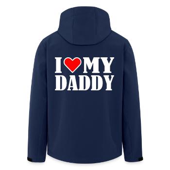 I love my dad - Recycelte Männer Softshell-Jacke von Stanley/Stella - Navy - Hinten - AI Model Male 185 light (185cm)